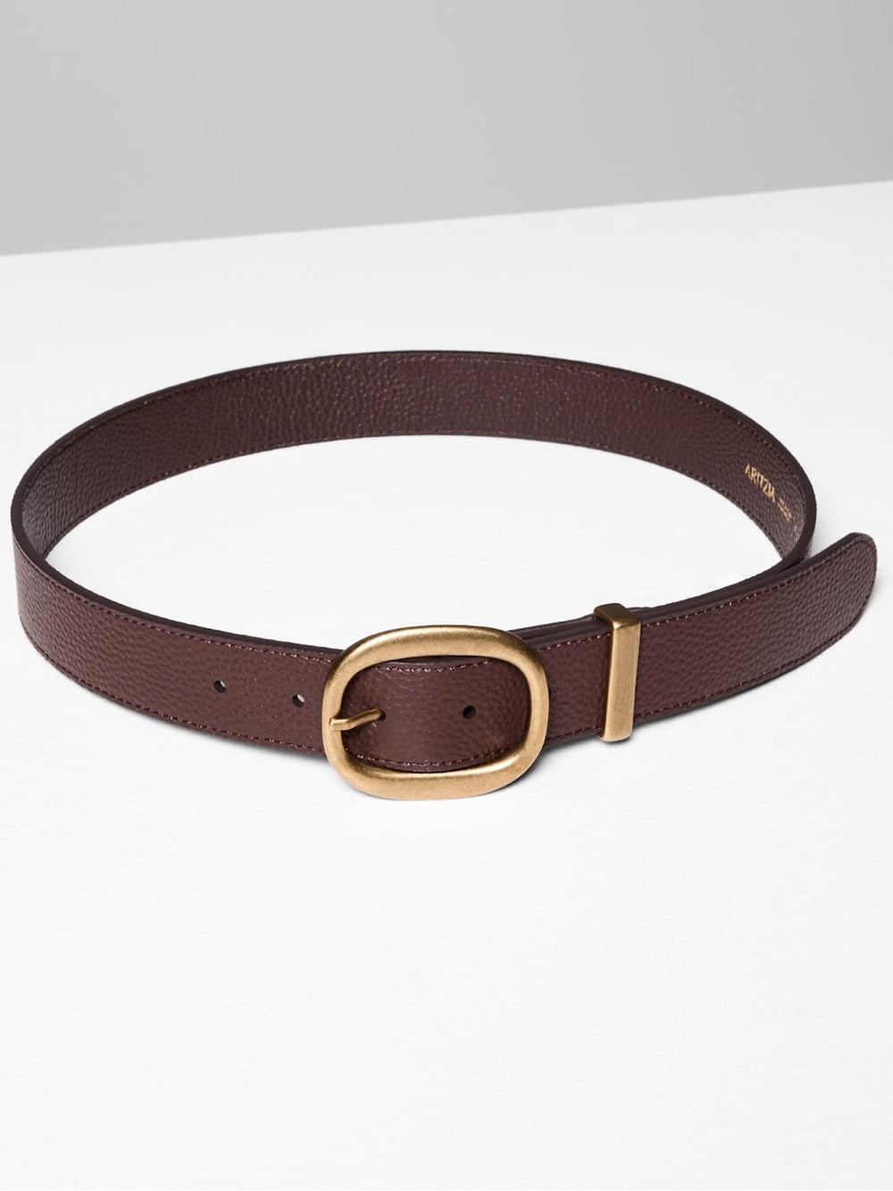 Lifetime Solid Brass Leather Wide Belt